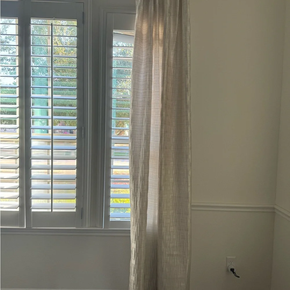 Z-gallerie Belmont patterned ivory curtain panels